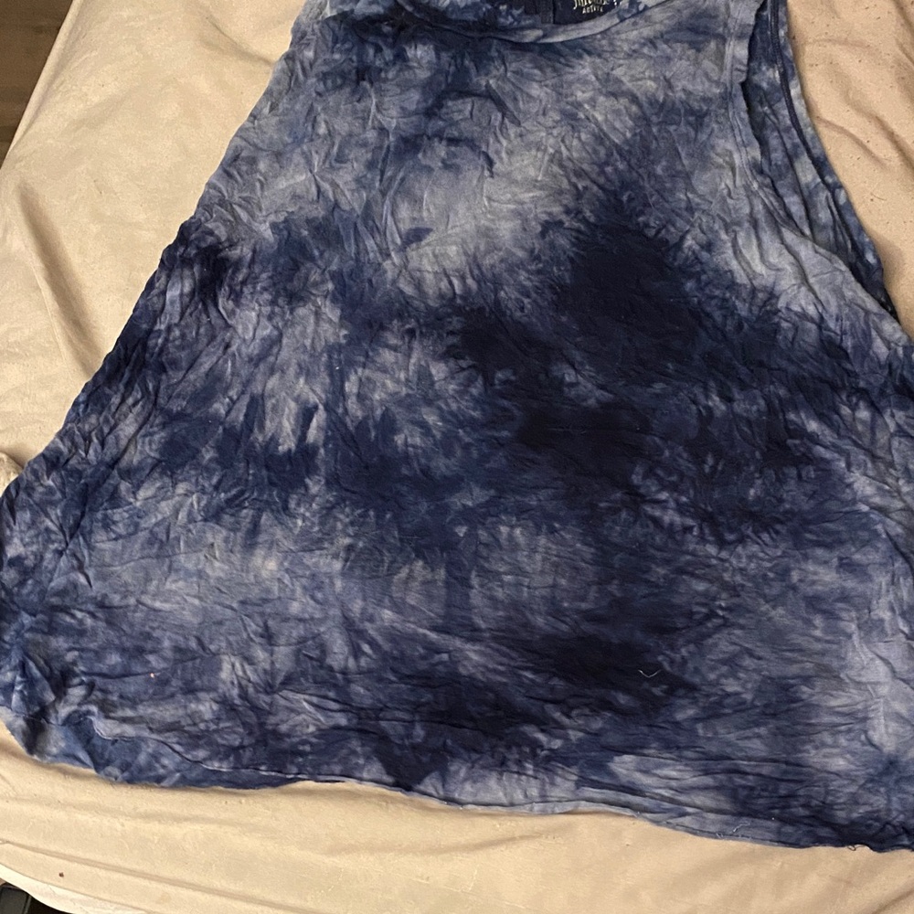 Flirtitude Blue Tie-Dye Muscle Tee